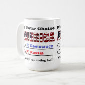 アメリカの選択だ…誰の投票だ? コーヒーマグカップ (正面左)