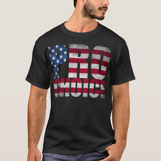 アメリカの選択の自由を支持 バックデザイン Tシャツ (正面)