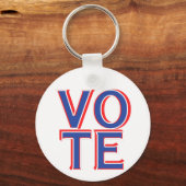 アメリカの選挙を愛国的に投票する キーホルダー (裏面)