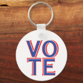 アメリカの選挙を愛国的に投票する キーホルダー (正面)