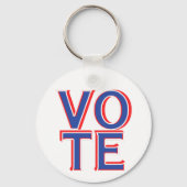 アメリカの選挙を愛国的に投票する キーホルダー (裏面)