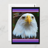 アメリカの選挙 ハクトビ ぜひ真剣に投票して ポストカード (正面/裏面)