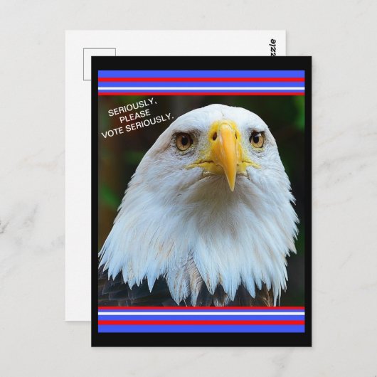 アメリカの選挙 ハクトビ ぜひ真剣に投票して ポストカード (正面/裏面)