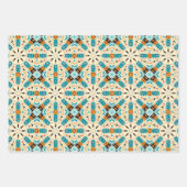 アメリカの部族先住民シームレスパターンセットNo1 ラッピングペーパーシート (正面3)