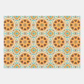 アメリカの部族先住民シームレスパターンセットNo2 ラッピングペーパーシート (正面)