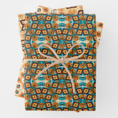 アメリカの部族先住民シームレスパターンセットNo4 ラッピングペーパーシート (インサイチュ)