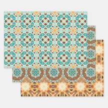 アメリカの部族先住民シームレスパターンセットNo6