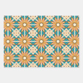 アメリカの部族先住民シームレスパターンセットNo7 ラッピングペーパーシート (正面)