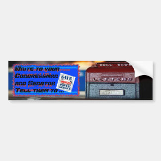 アメリカの郵便業務を救って下さい バンパーステッカー