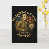 アメリカの郵便配達人 1775-2025 250 周年 カード (黄色い花)