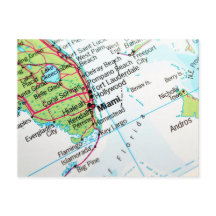 アメリカの都市マイアミを示す地図