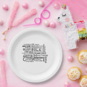 アメリカの都市名デザインナプキン ペーパープレート (パーティー)