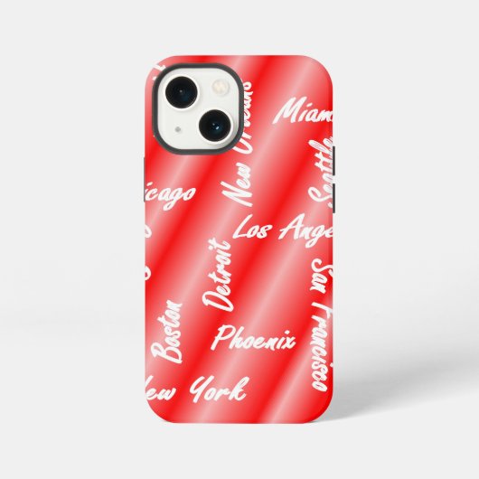 アメリカの都市名 iPhone カー iPhoneケース (裏面)