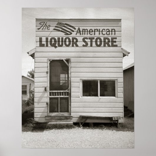 アメリカの酒屋、1943年。ヴィンテージ写真 ポスター (正面)