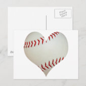 アメリカの野球のハート ポストカード (正面/裏面)