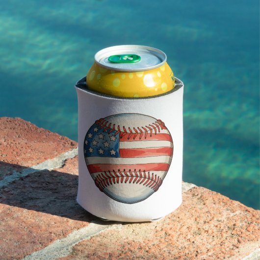 アメリカの野球 アメリカ国旗 250周年記念 缶クーラー (インサイチュ プール)