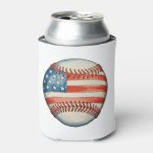 アメリカの野球 アメリカ国旗 250周年記念 缶クーラー (缶正面)