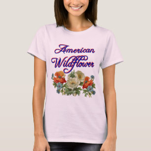 アメリカの野花愛国庭園芸術 Tシャツ