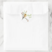 アメリカの金魚の鳥アート ラウンドシール (バッグ)