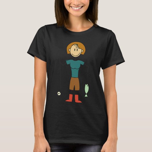 アメリカの釣り伝説に生まれつき Tシャツ (正面)