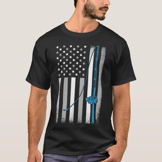 アメリカの釣り旗 Tシャツ (正面)