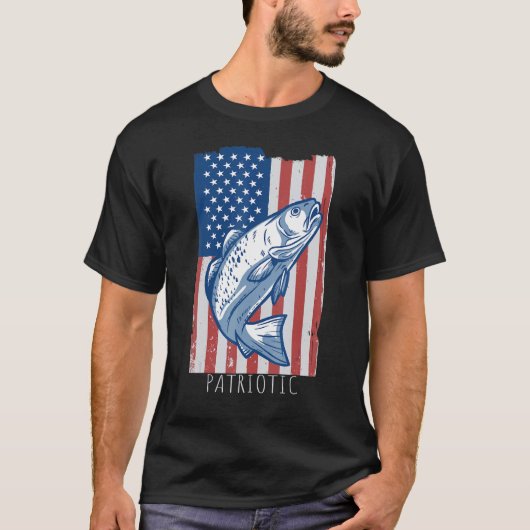 アメリカの釣り独立記念日 Tシャツ (正面)