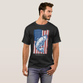 アメリカの釣り独立記念日 Tシャツ (正面フル)