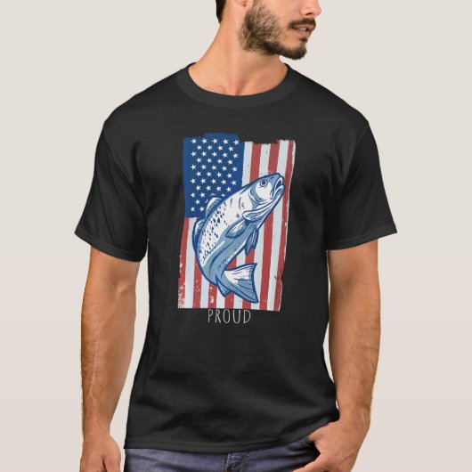 アメリカの釣り独立記念日 Tシャツ (正面)
