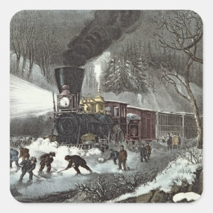 アメリカの鉄道場面1871年 スクエアシール
