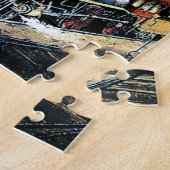 アメリカの鉄道蒸気機関の列車 ジグソーパズル (側面)