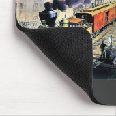 アメリカの鉄道蒸気機関の列車 マウスパッド (コーナー)