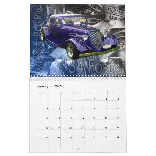 アメリカの鉄 カレンダー (1月 2026)