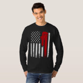 アメリカの鉛管旗の愛国的な配管配管配管管継手 Tシャツ (正面フル)