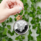 アメリカの銀製のワシ1ドル キーホルダー (手)