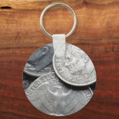 アメリカの銀貨キーリング キーホルダー (正面)