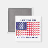 アメリカの銃の旗 – ピストル – 修正第2回 マグネット (正面/裏面)