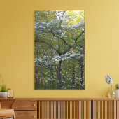 アメリカの開花ドッグウッドの木 – コーナス・フロリダ キャンバスプリント (インサイチュ (リビング))