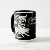 アメリカの雄牛ライダーロデオ3  名前入り マグカップ (正面左)