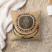 アメリカの青銅色のシールのワシ クッション (ブランケット)