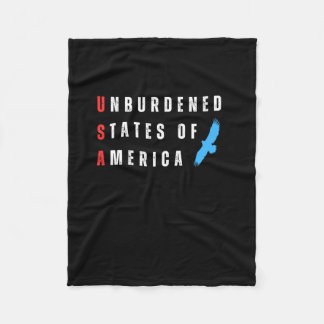アメリカの非負荷州 フリースブランケット