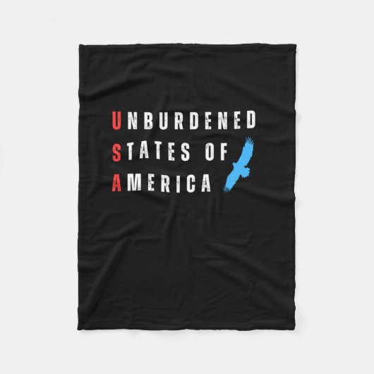 アメリカの非負荷州 フリースブランケット (正面)