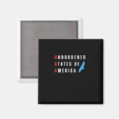アメリカの非負荷州 マグネット (正面/裏面)