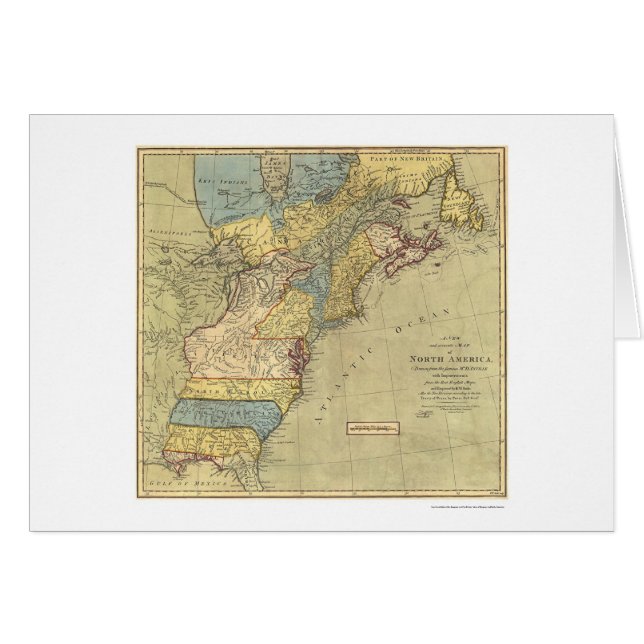 アメリカの革命的な地図1771年 (正面横)