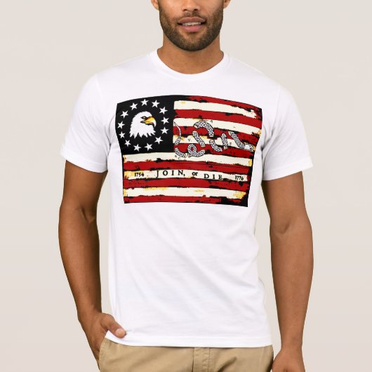 アメリカの革命的な旗! Tシャツ (正面)