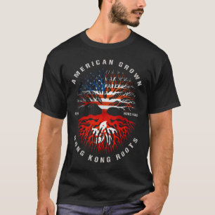 アメリカの香港のルーツ香港国旗 Tシャツ