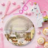 アメリカの馬のそりの乗車の雪の紙皿 ペーパープレート (パーティー)