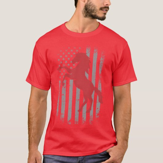 アメリカの馬の家族 Tシャツ (正面)