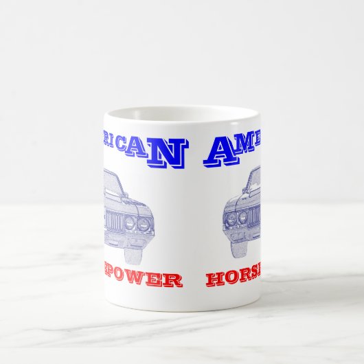 アメリカの馬力マグ コーヒーマグカップ (中央)