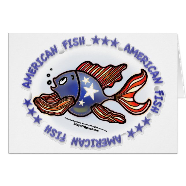 アメリカの魚、赤白青の魚 (正面横)