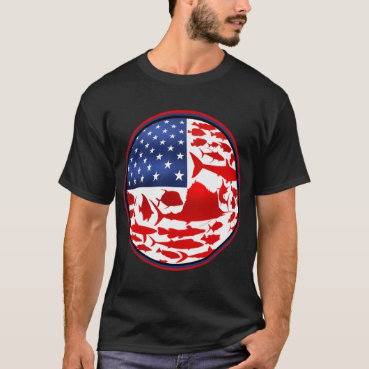 アメリカの魚 Tシャツ (正面)